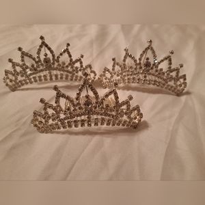 Tiaras - Silver- Lot of 3 - NEW